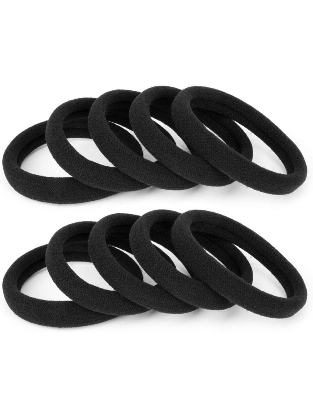 100PCS Large Seamless Cotton Ponytail Holders - No Damage Hair Ties for Thick